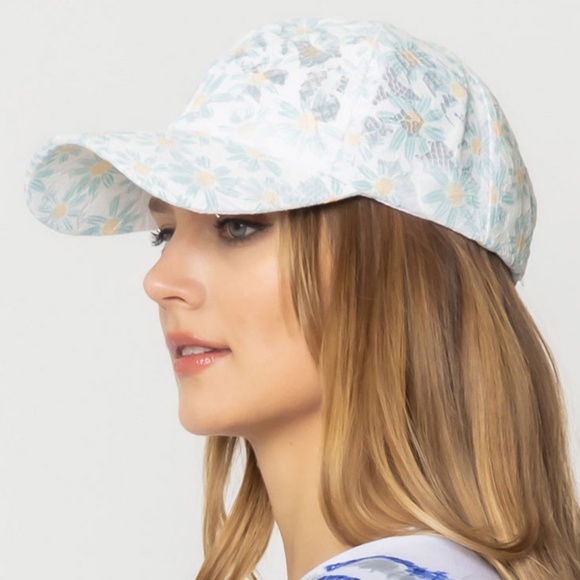 Daisy Lace Light weight Cap Sun Hat 2 colors - Picture 2 of 7